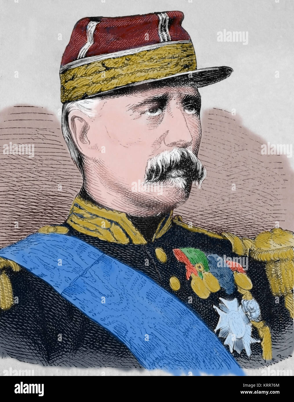 Patrice de Mac-Mahon, duque de Magenta (1808-1893). Francés general y político. Grabado, 1883. Foto de stock