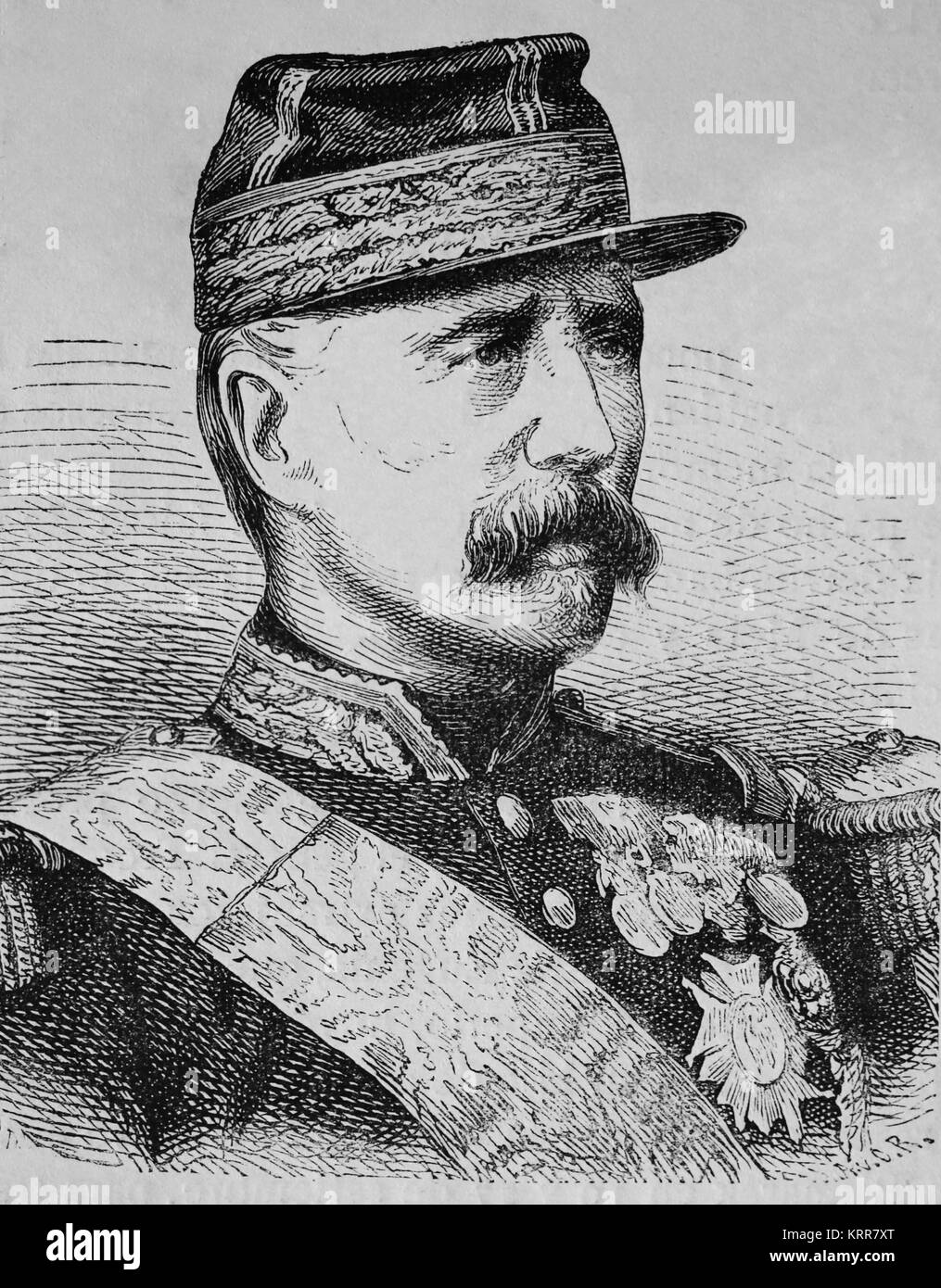 Patrice de Mac-Mahon, duque de Magenta (1808-1893). Francés general y político. Grabado, 1883. Foto de stock