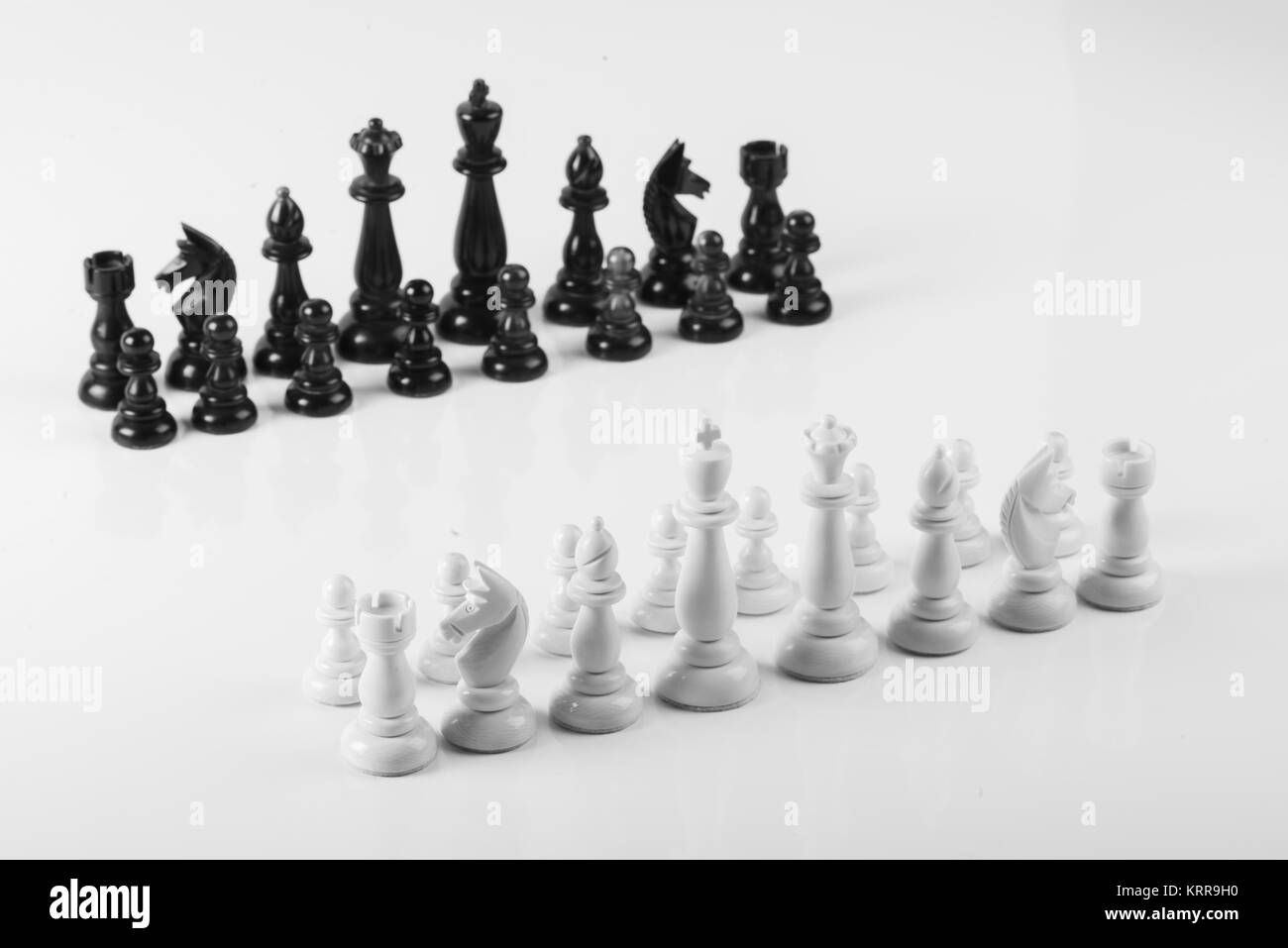 Juego de ajedrez sin junta Foto de stock