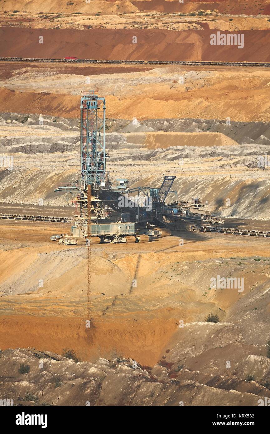 Excavación en mina de carbón Foto de stock