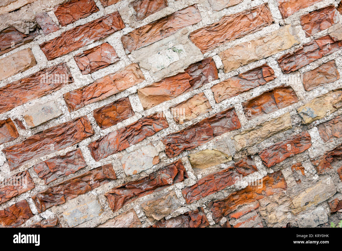 Pared de ladrillo antiguo fondo sucio Foto de stock