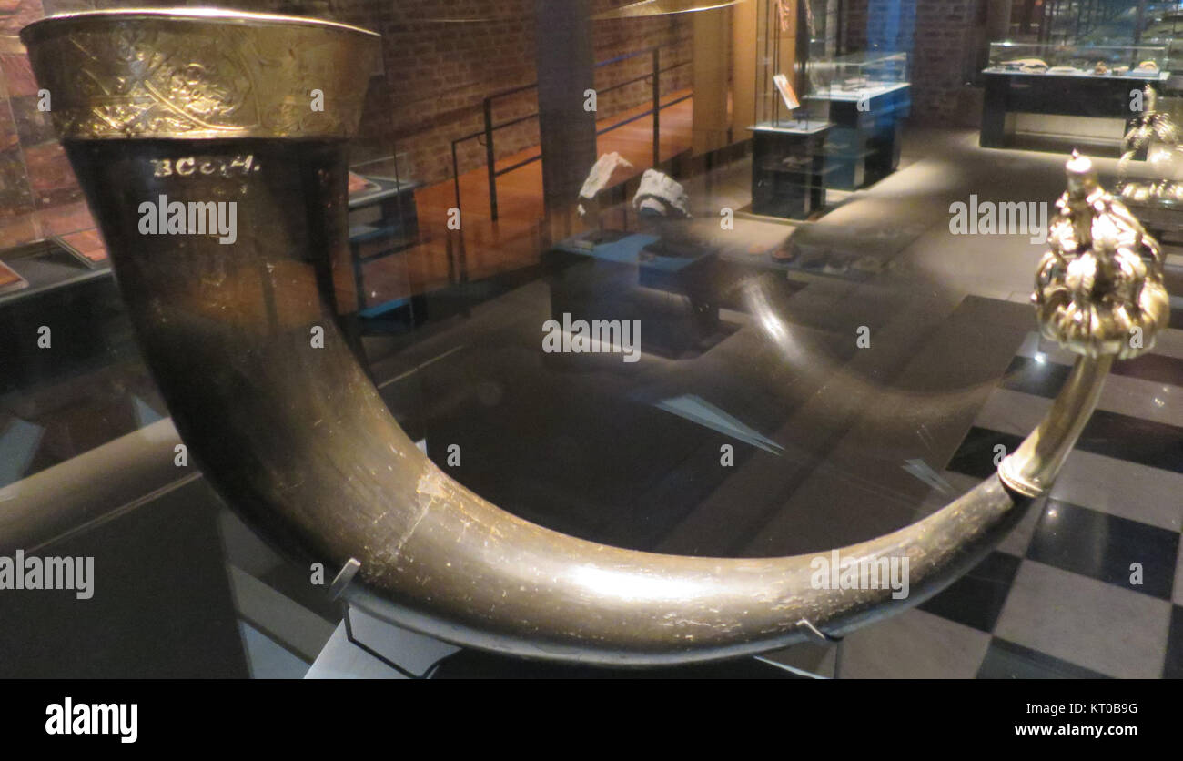 Tornillo Aslak beber del cuerno, Museo Nacional de Copenhague Foto de stock