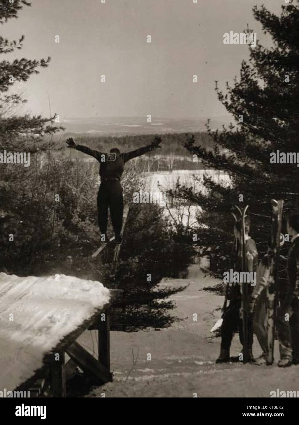 Escuela de Berkshire, Ski Jump, 1957 Fotografía de stock - Alamy