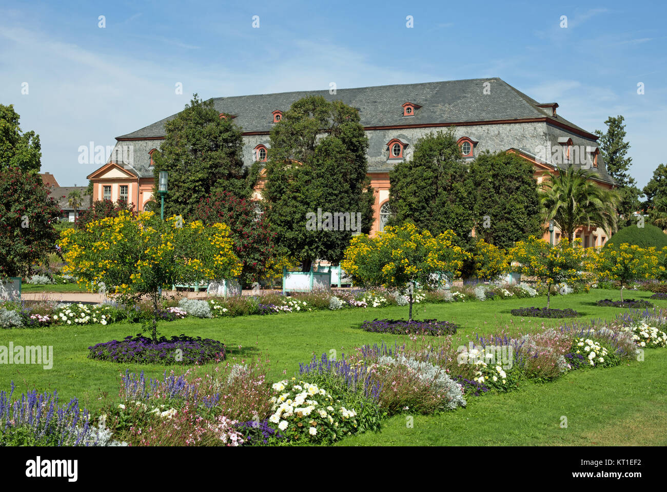 Orangeriegarten de Darmstadt (Hesse, Alemania) Foto de stock