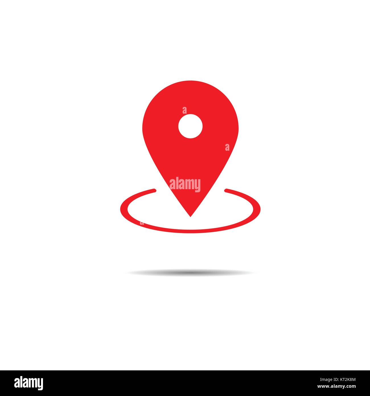 Mapa de vectores icono puntero. Símbolo de ubicación GPS. Estilo de diseño  plano Imagen Vector de stock - Alamy