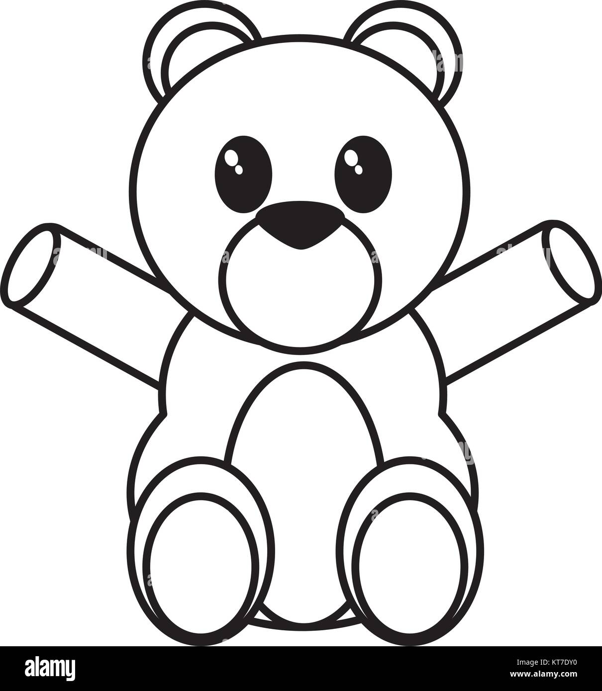 Bear caricatura de animal lindo y adorable criatura aislada tema diseño ...