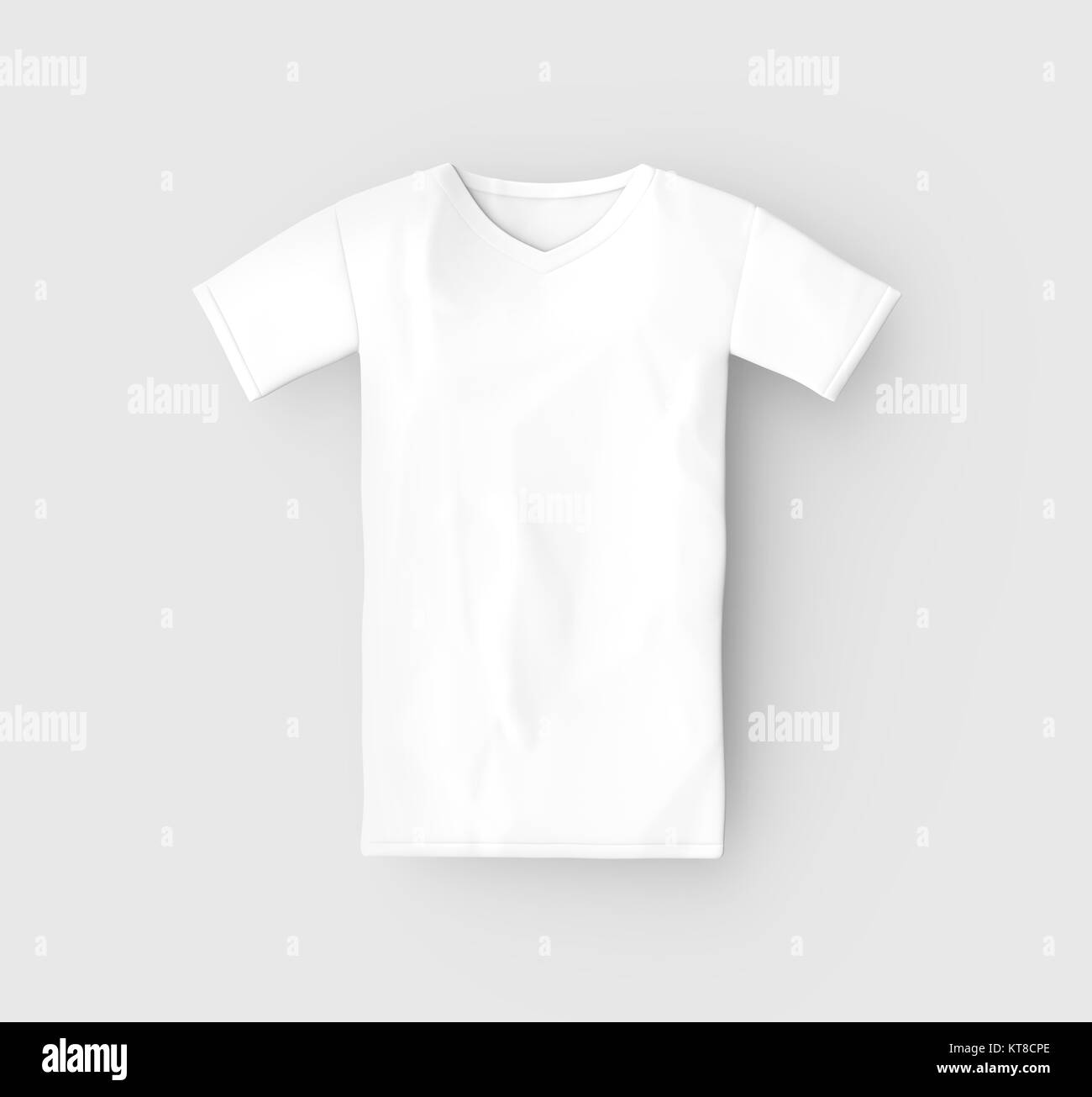 Camiseta blanca con cuello en v Imágenes de stock en blanco y negro - Alamy