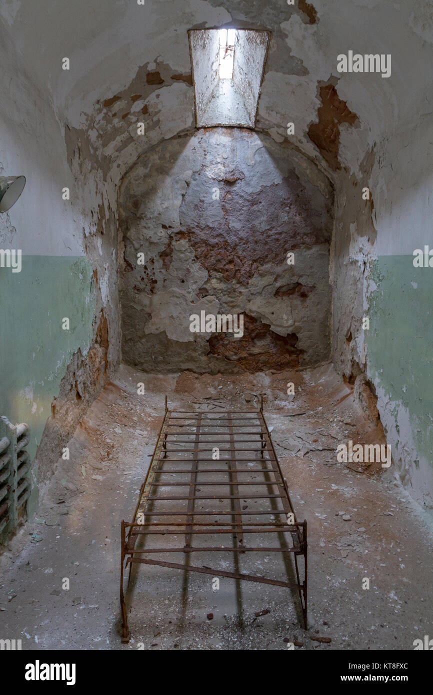 En el interior de la Penitenciaría del Estado del Este Sitio Histórico, Filadelfia, Pennsylvania, Estados Unidos. Foto de stock