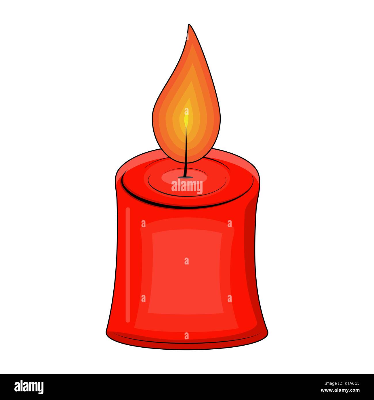Dibujos animados para velas de Navidad diseño aislado sobre fondo blanco  Imagen Vector de stock - Alamy