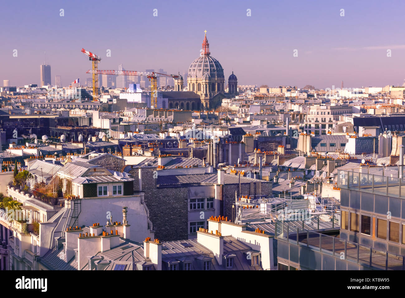 Las azoteas de la ciudad de París, Francia Foto de stock