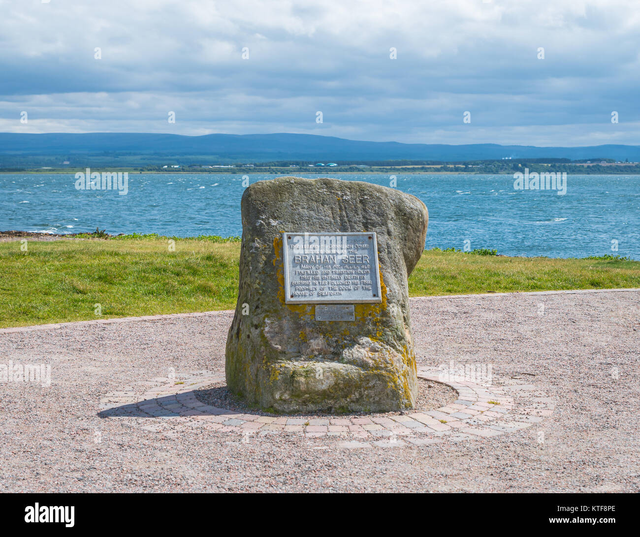 Punto Chanonry, al final de Chanonry Ness, una punta de tierra que se extiende hasta el Moray Firth entre Fortrose y Rosemarkie en Black Isle, Escocia Foto de stock