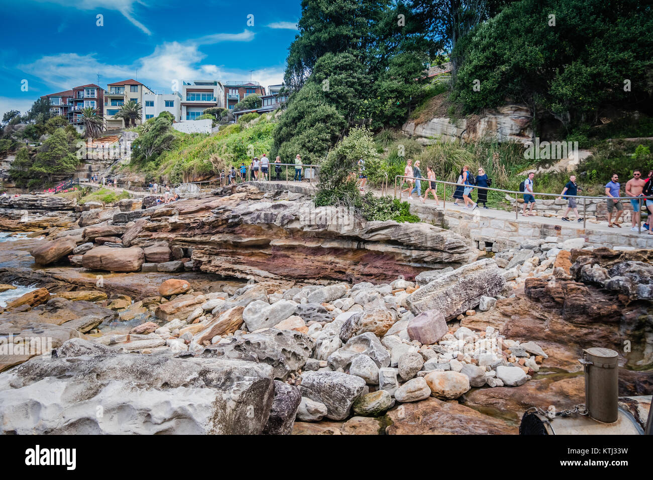 Bondi de Coogee paseo marítimo en Sydney Foto de stock