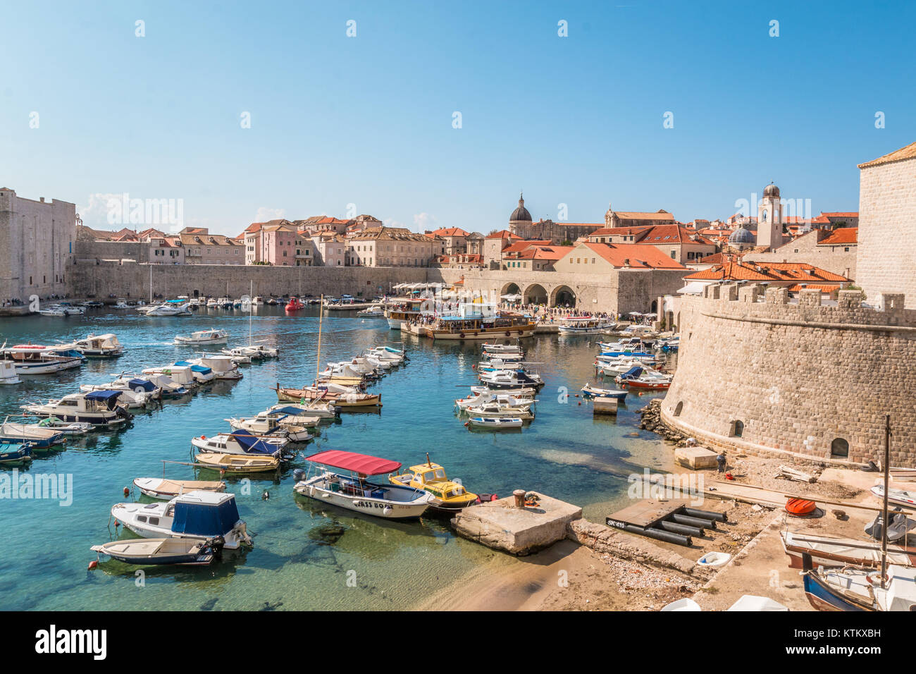 Puerto de Dubrovnik Croacia Foto de stock