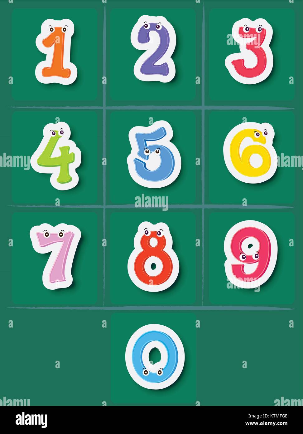 Numeros del 1 al 10 animados fotografías e imágenes de alta resolución