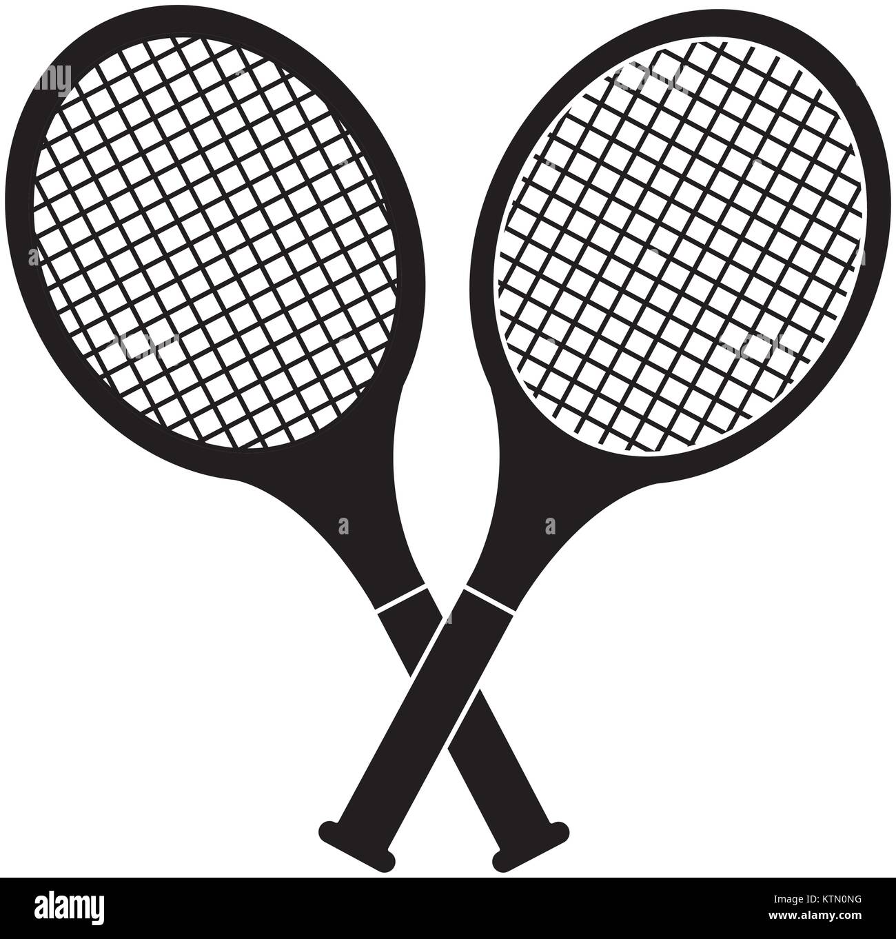 Cruzado raquetas de tenis en diseño retro ilustración vectorial Imagen  Vector de stock - Alamy
