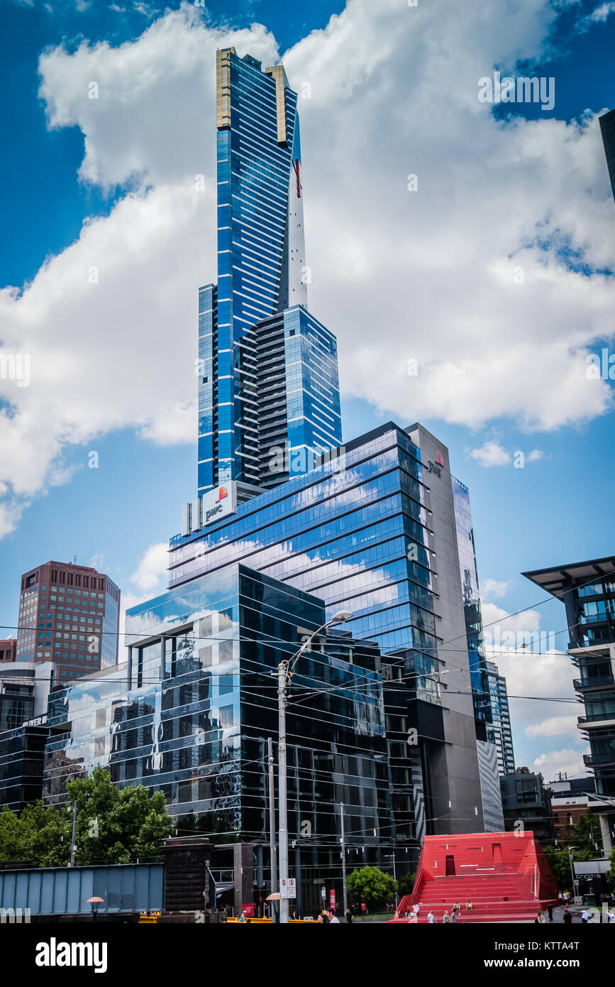 Moderno edificio de oficinas de cristal en Melbourne. Foto de stock