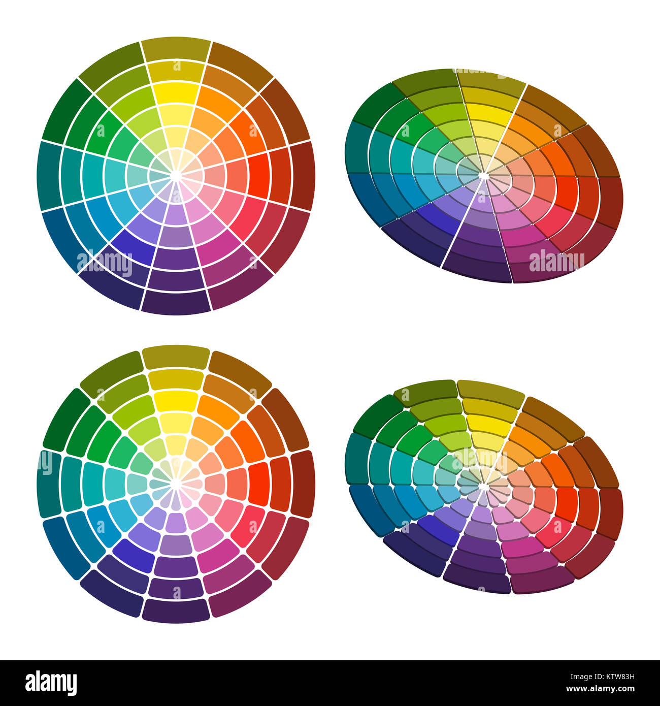 Rueda de color con tonalidades de colores. Icono de vector, círculo de color  Fotografía de stock - Alamy