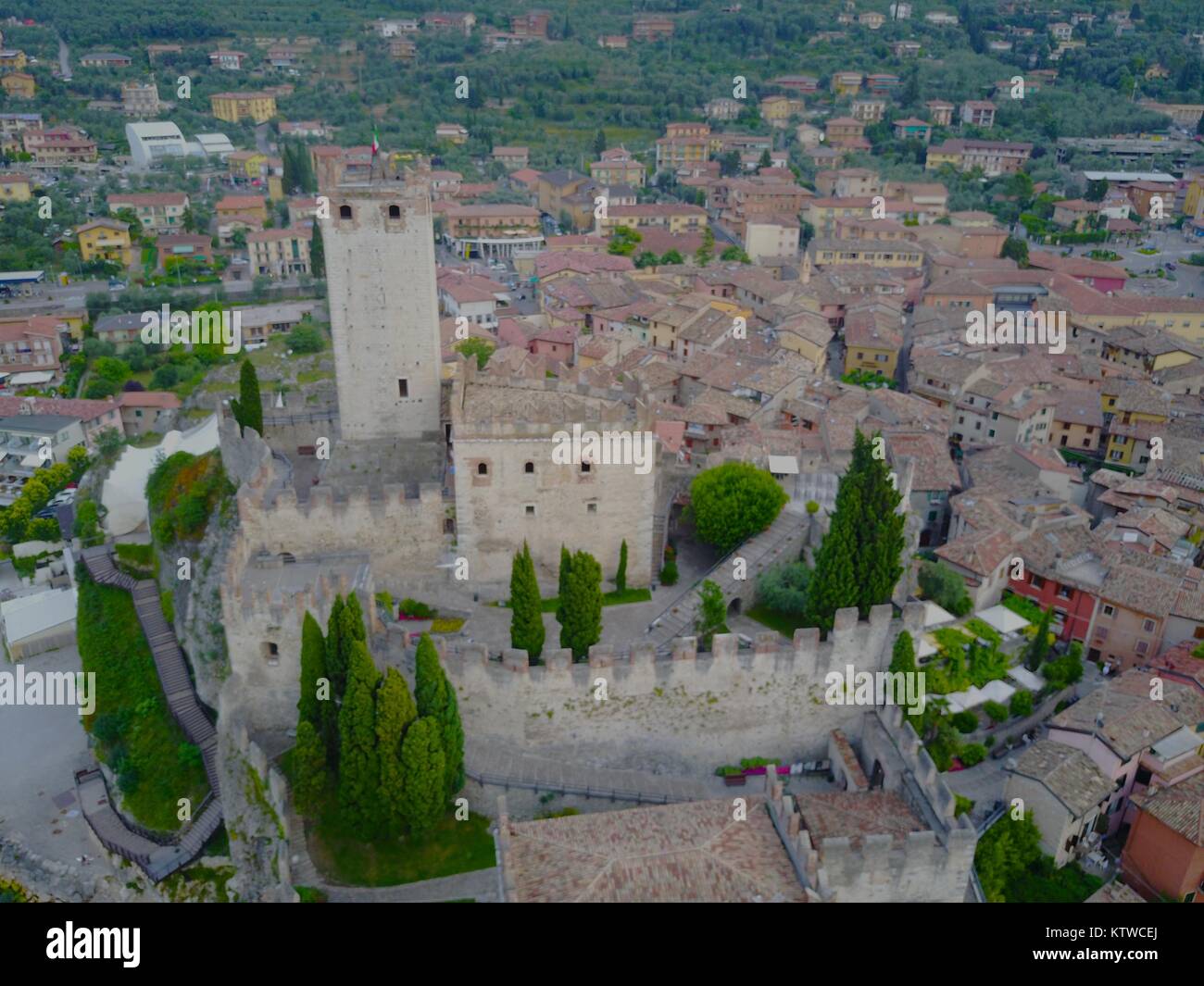 Castillo SCALIGER, Malcesine, Italia Foto de stock
