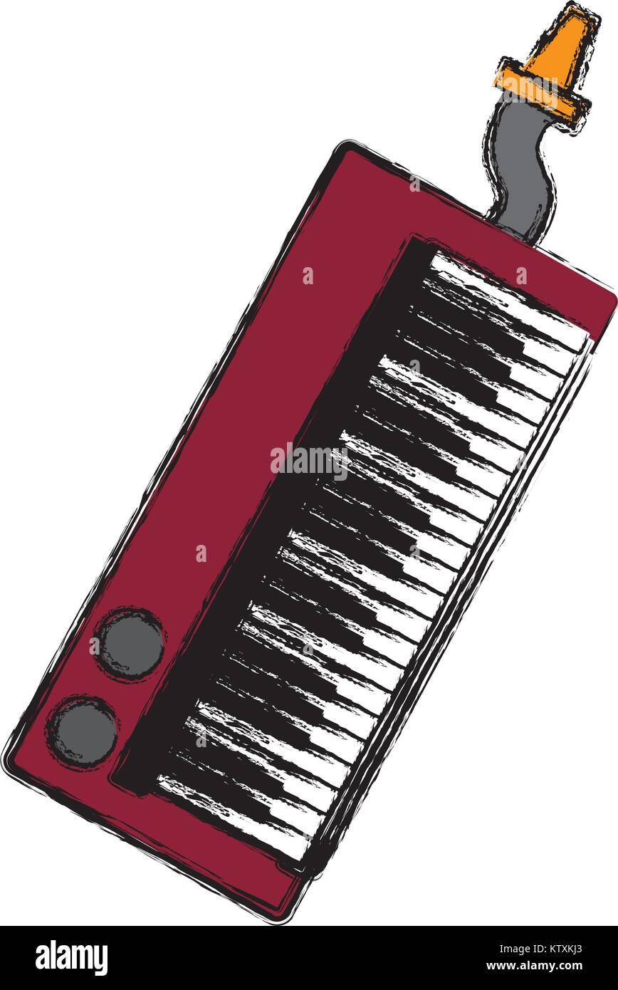 Teclado melódico instrumento musical Imagen Vector de stock - Alamy
