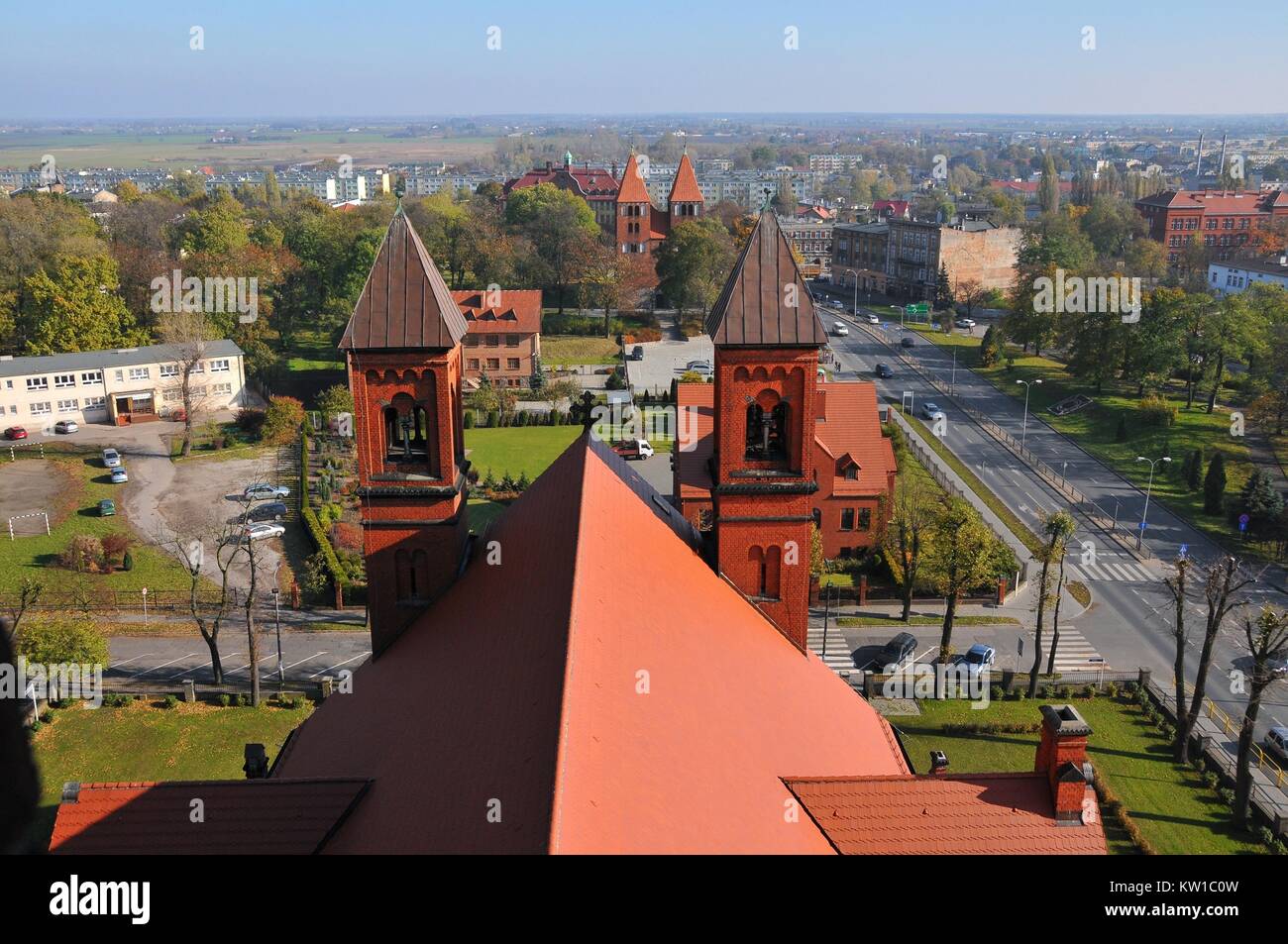 Panorama Inowroclaw, la vista desde la iglesia de la Anunciación de la