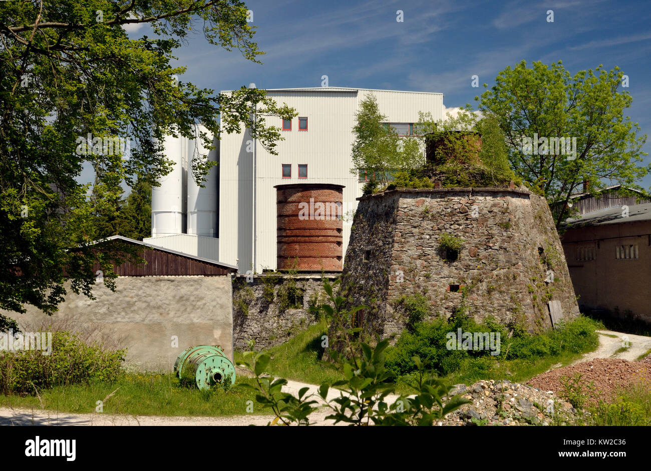 Osterzgebirge, los Montes Metálicos, aldea Herms, antiguo horno y el