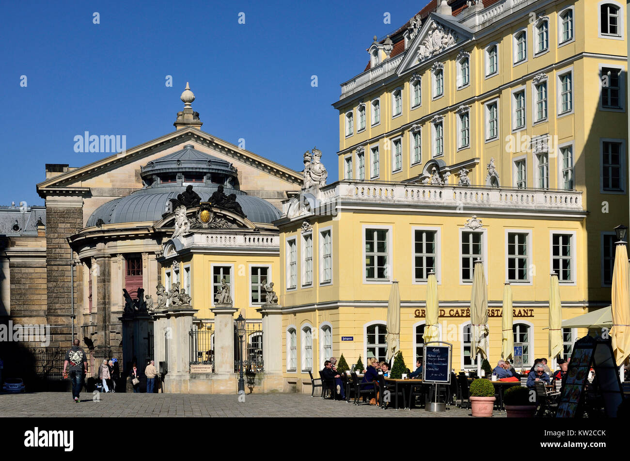 Dresden, Cosel Palace en el nuevo mercado, Cosel Palais am Neumarkt Foto de stock