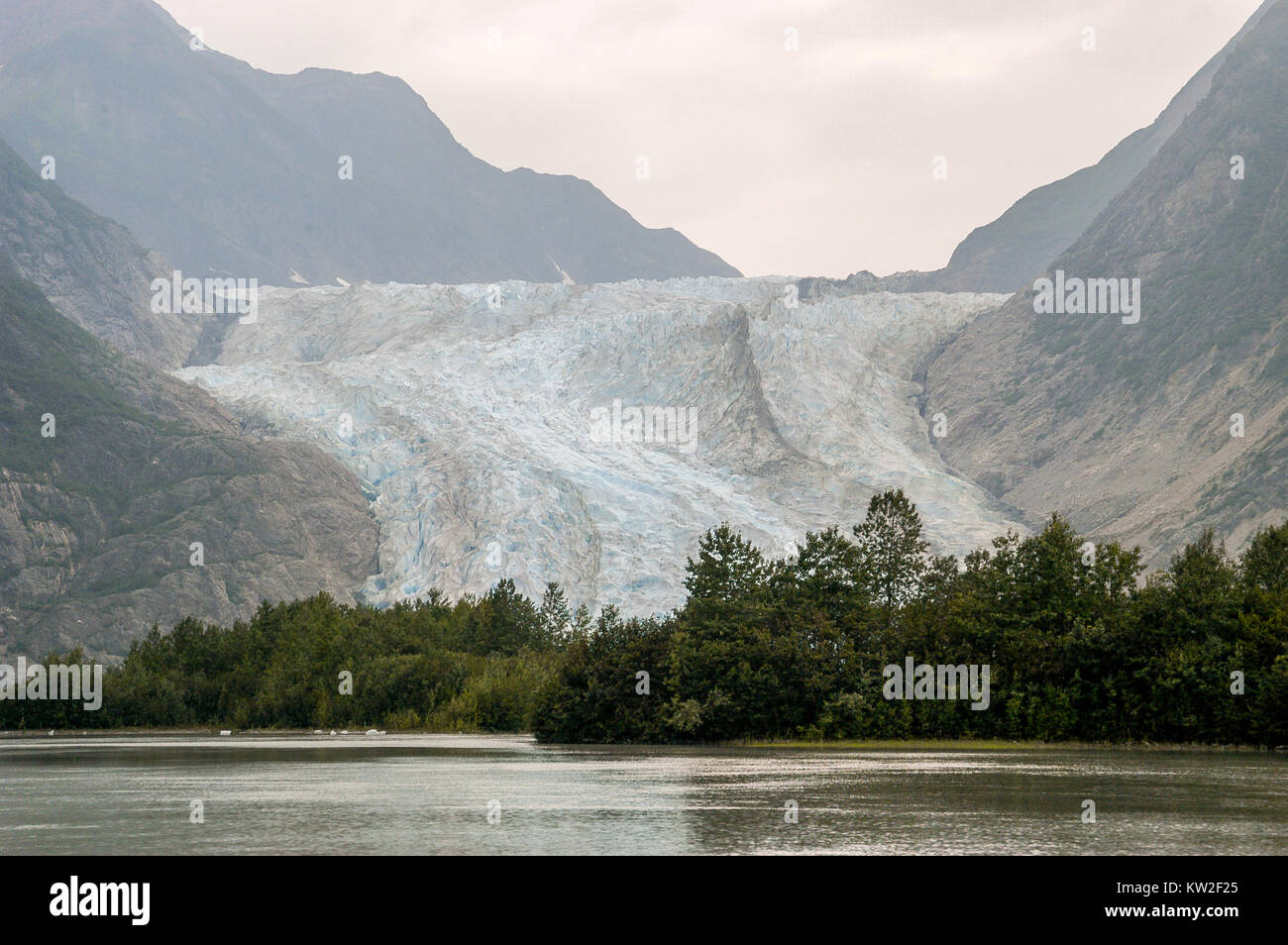 Davidson cerca del Glaciar glaciar Punto en el sureste de Alaska Foto de stock