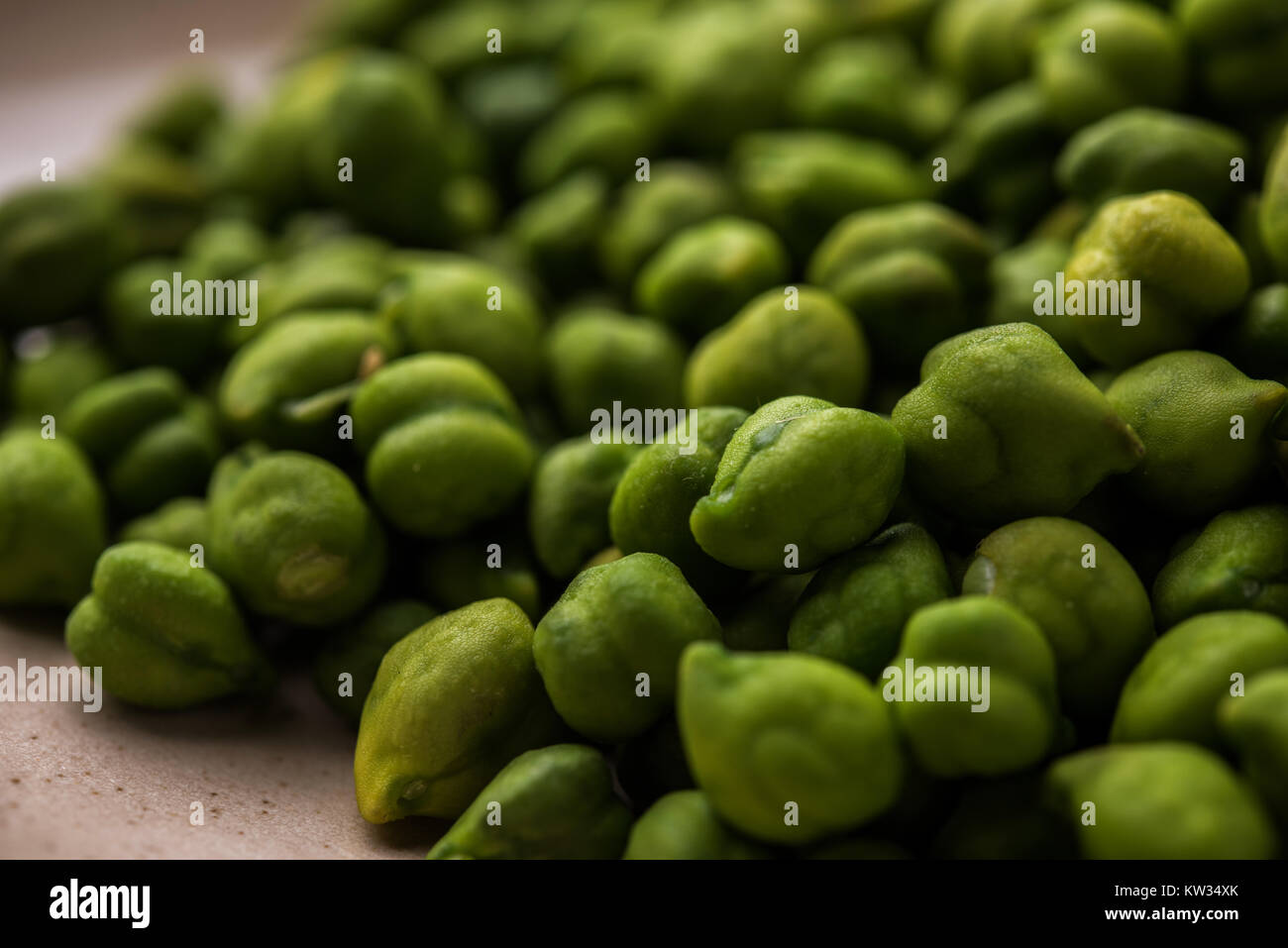 Garbanzos verdes frescas o garbanzos también conocido como harbara o