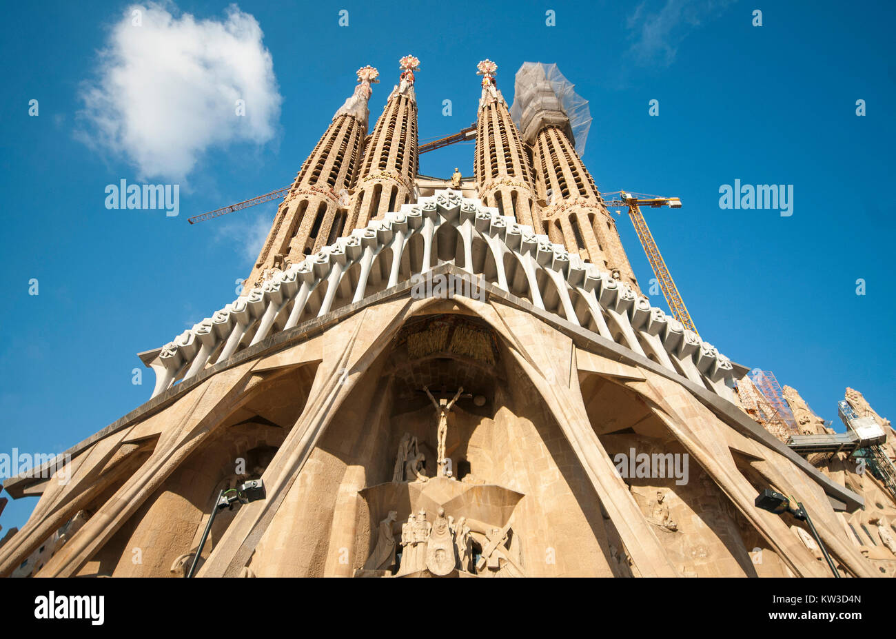 La iglesia de la Sagrada Familia de Barcelona - España, septiembre de 2016 Foto de stock