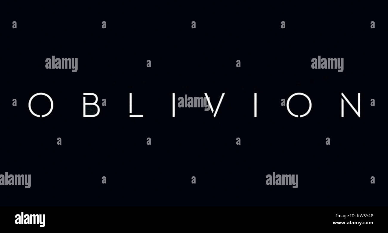 Oblivion 2013 Título de película Foto de stock