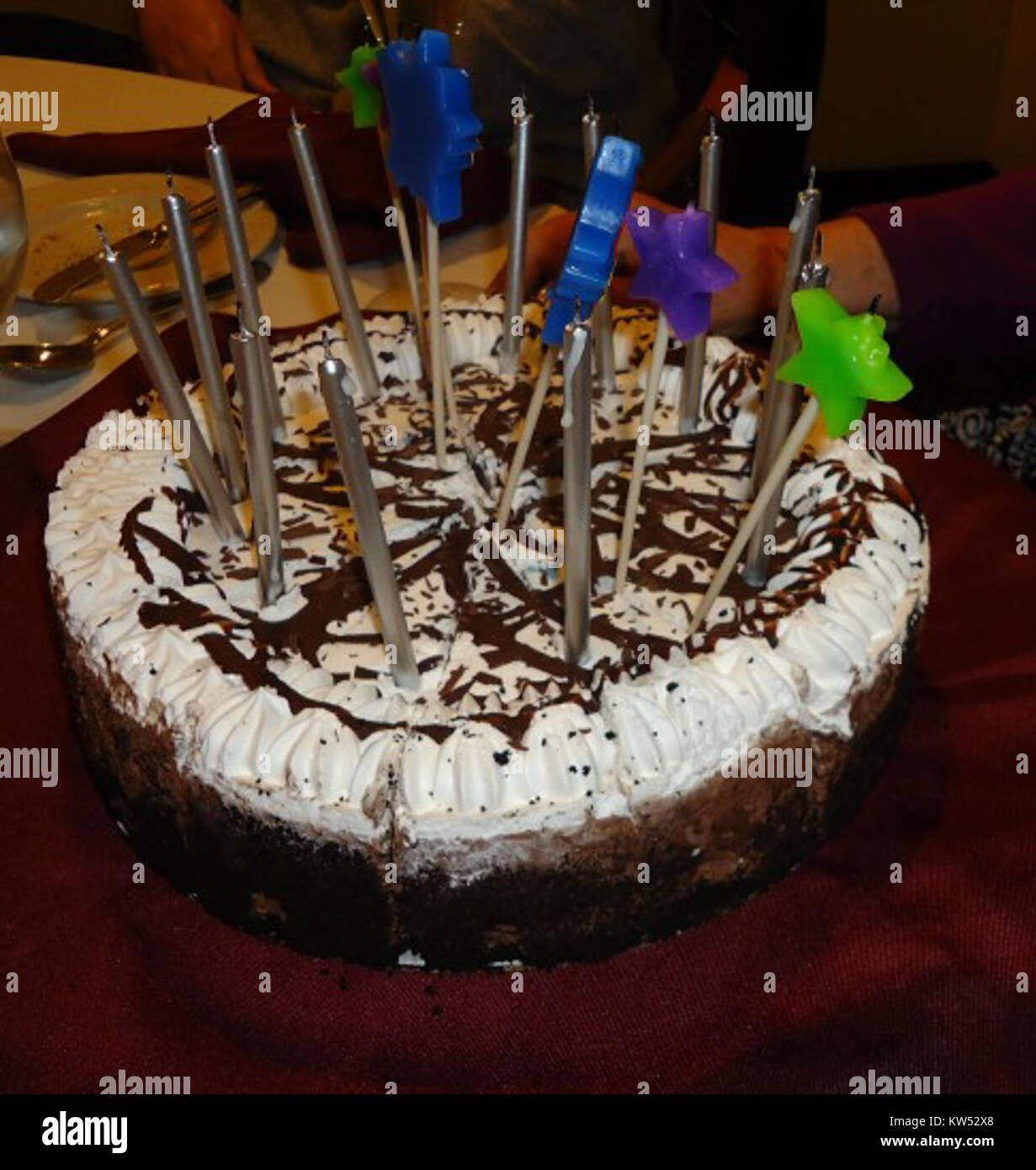 Pastel de cumpleaños de 87 años de edad Foto de stock