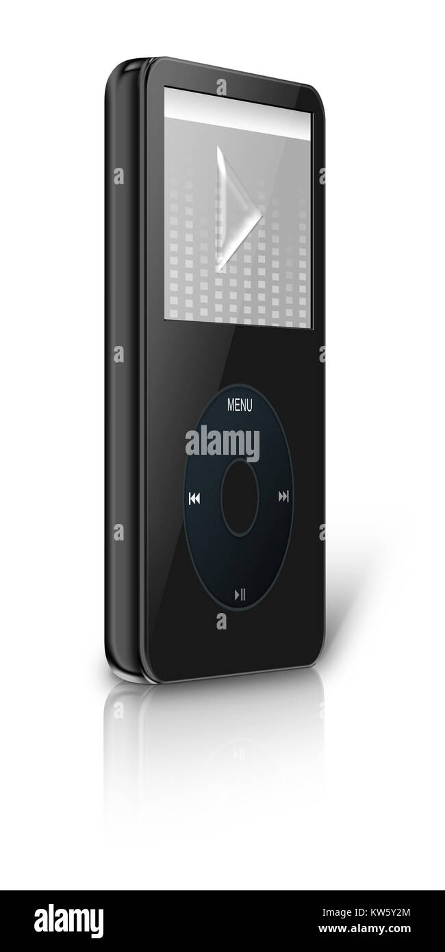 Moderno MP3/MP4 reproductor multimedia, aislado sobre fondo blanco  Fotografía de stock - Alamy