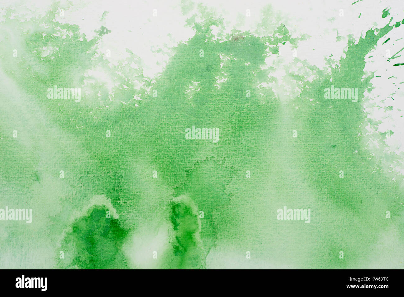 El color verde de la pintura con acuarela sobre papel blanco, textura de  fondo Fotografía de stock - Alamy