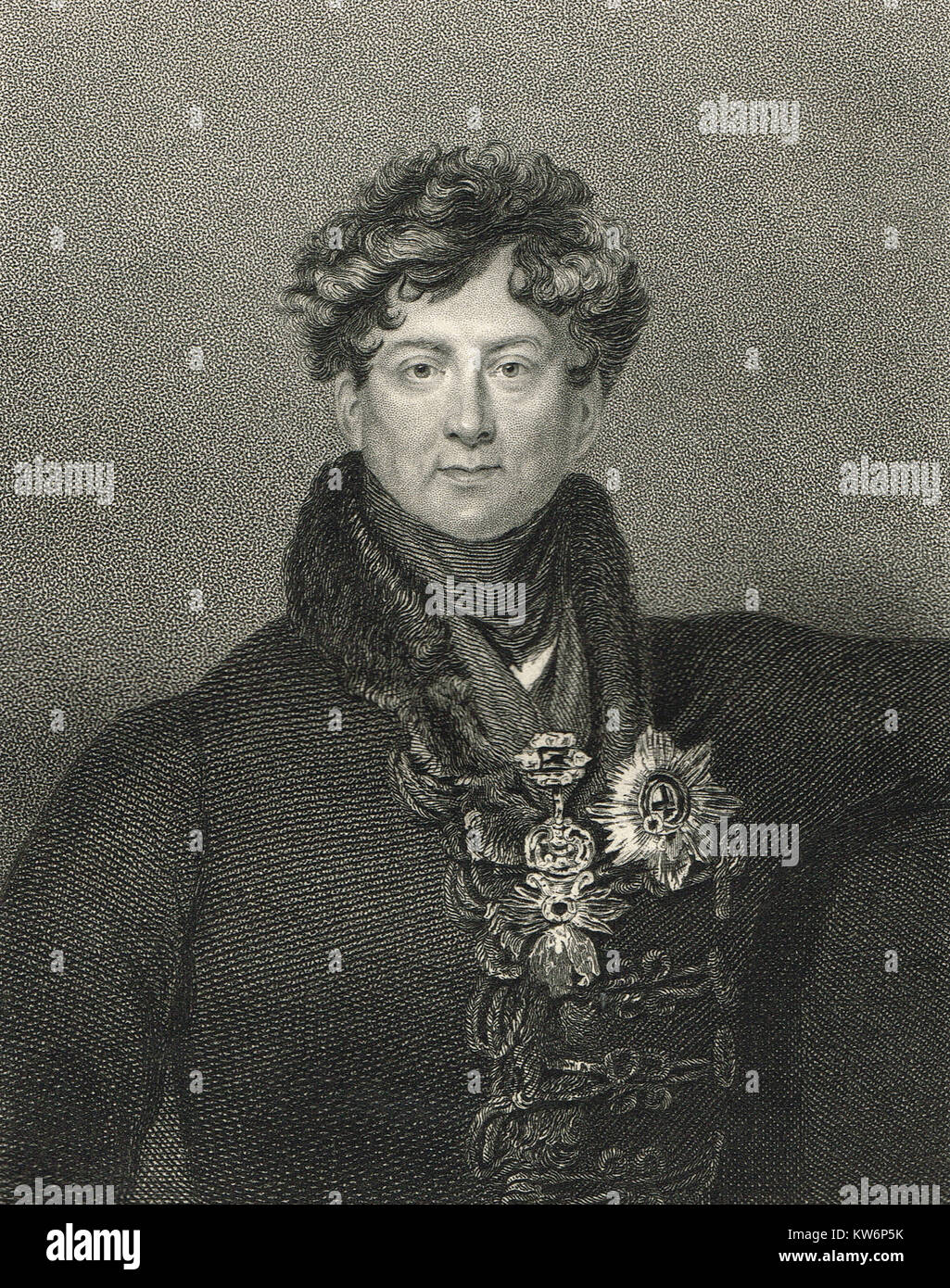 El rey Jorge IV del Reino Unido, 1762-1830, reinó 1820-1830 Foto de stock