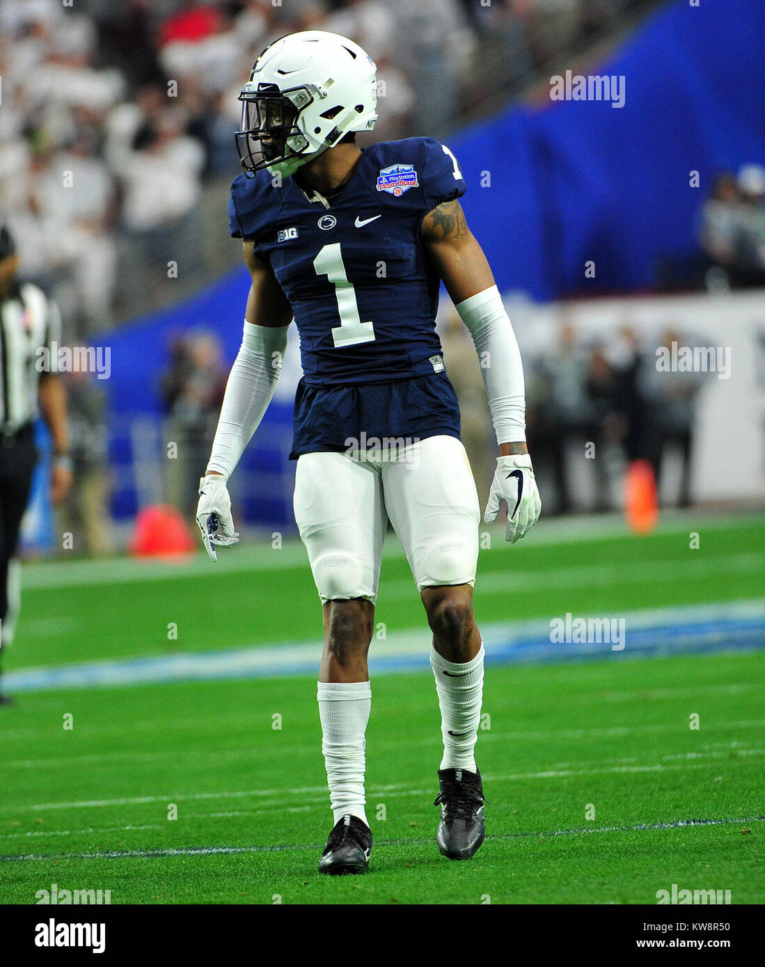 Glendale, Arizona, EE.UU.. 30 dic, 2017. DB Campbell cristiana #1 de la Penn State durante el Playstation Fiesta Bowl NCAA College Football juego entre los Washington huskies y el Penn State Nittany Lions en la University of Phoenix Stadium, en Glendale, Arizona. John Green/CSM/Alamy Live News Foto de stock