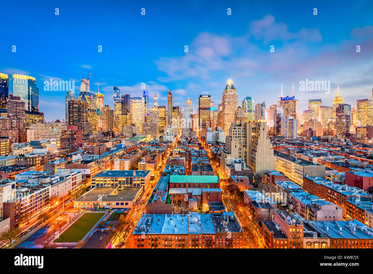 Nueva York, Nueva York, EE.UU. el paisaje urbano de Manhattan. Foto de stock