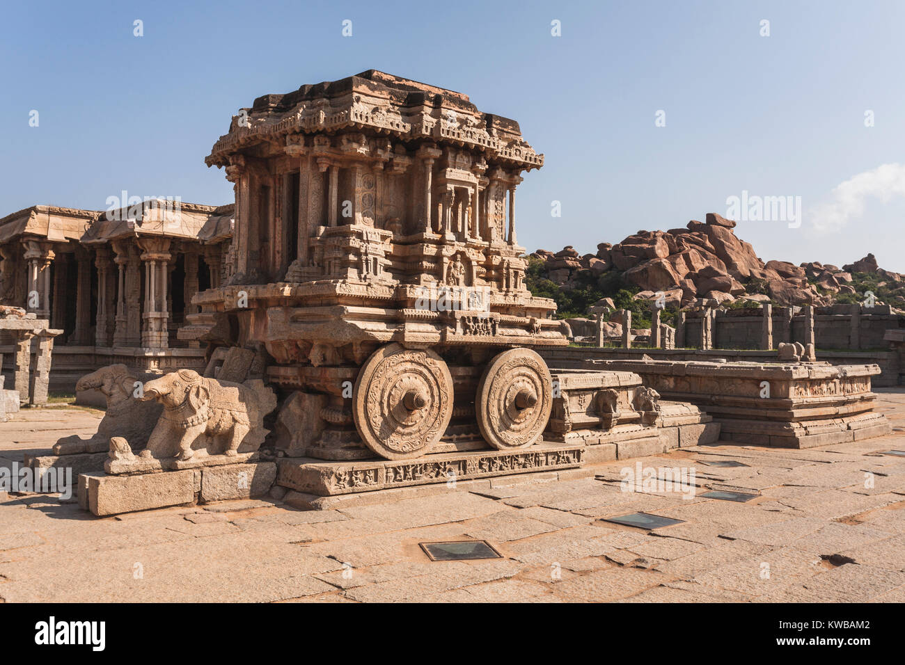 Templo Vitthala, Hampi, Karnataka, India, Asia Foto de stock