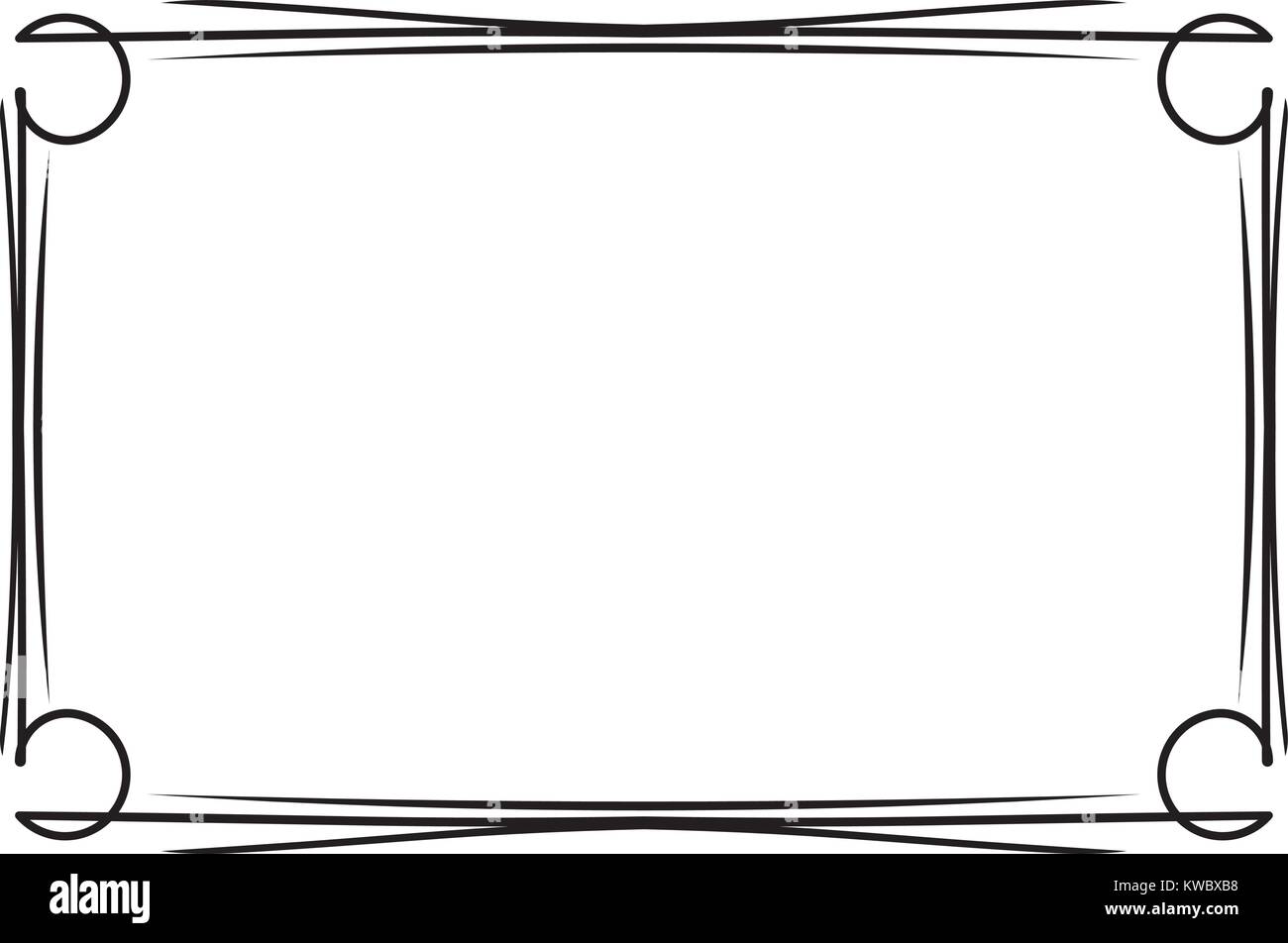 Decorativos clásicos marco negro simple para su texto, menú o diploma  Imagen Vector de stock - Alamy