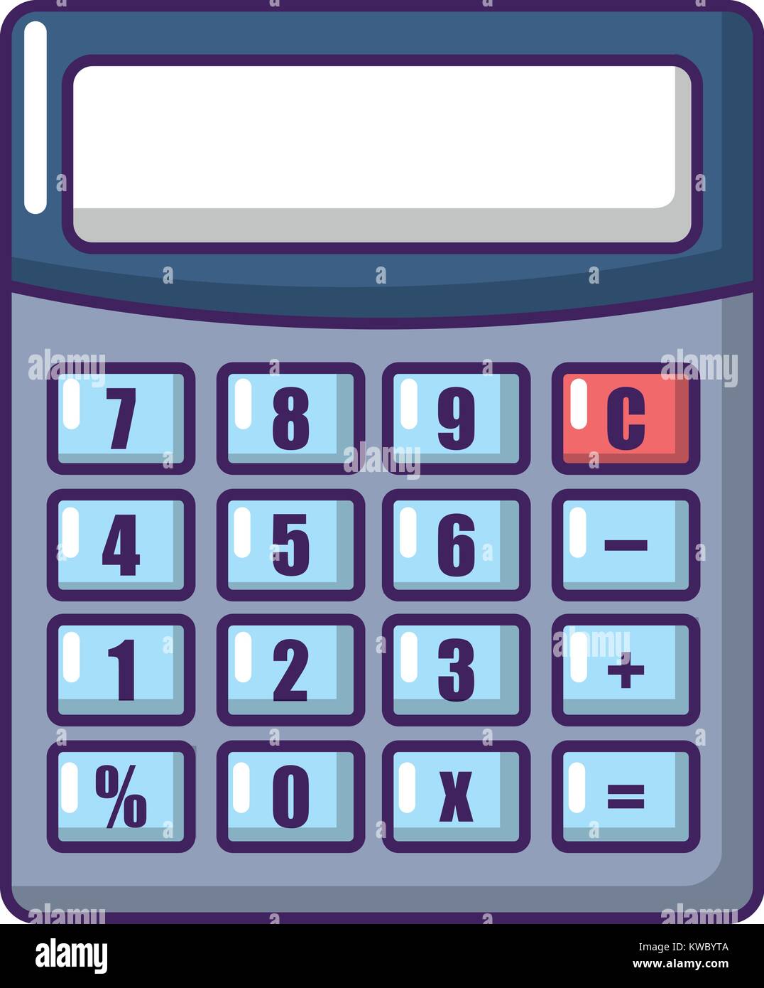 Icono calculadora, estilo de dibujos animados Imagen Vector de stock - Alamy