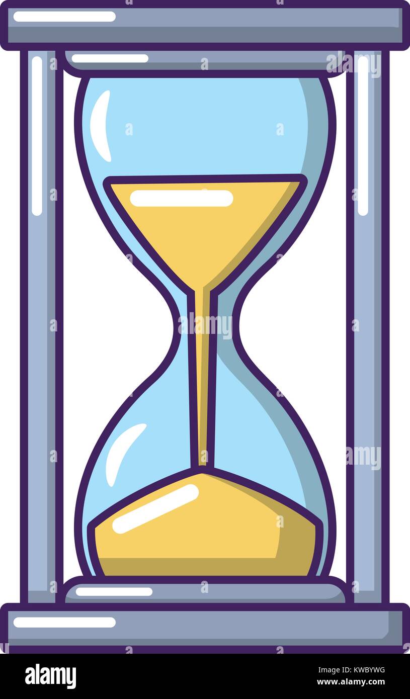 Icono de reloj de arena, estilo de dibujos animados Imagen Vector de stock  - Alamy
