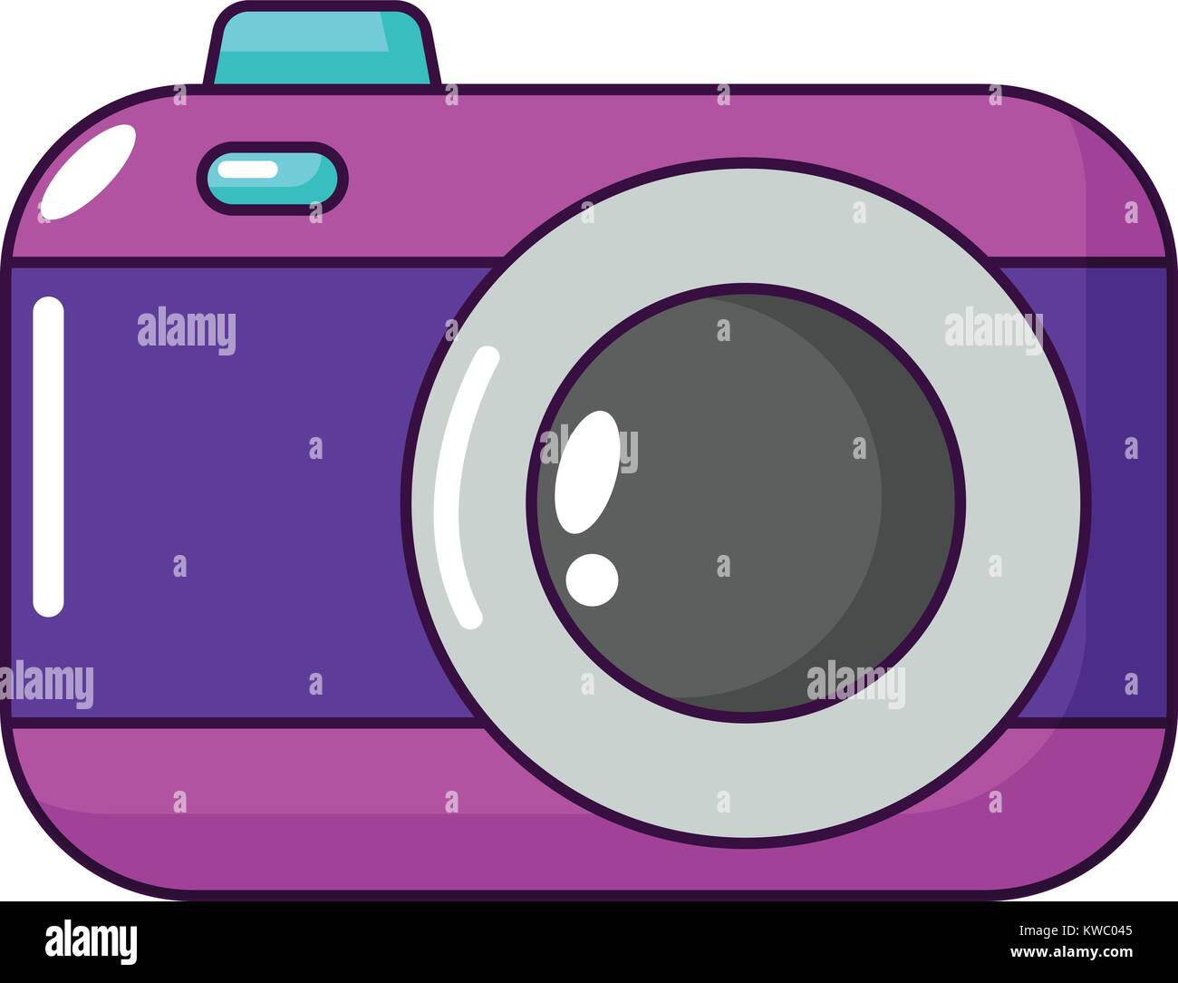 Icono de la cámara fotográfica, estilo de dibujos animados Imagen Vector de  stock - Alamy
