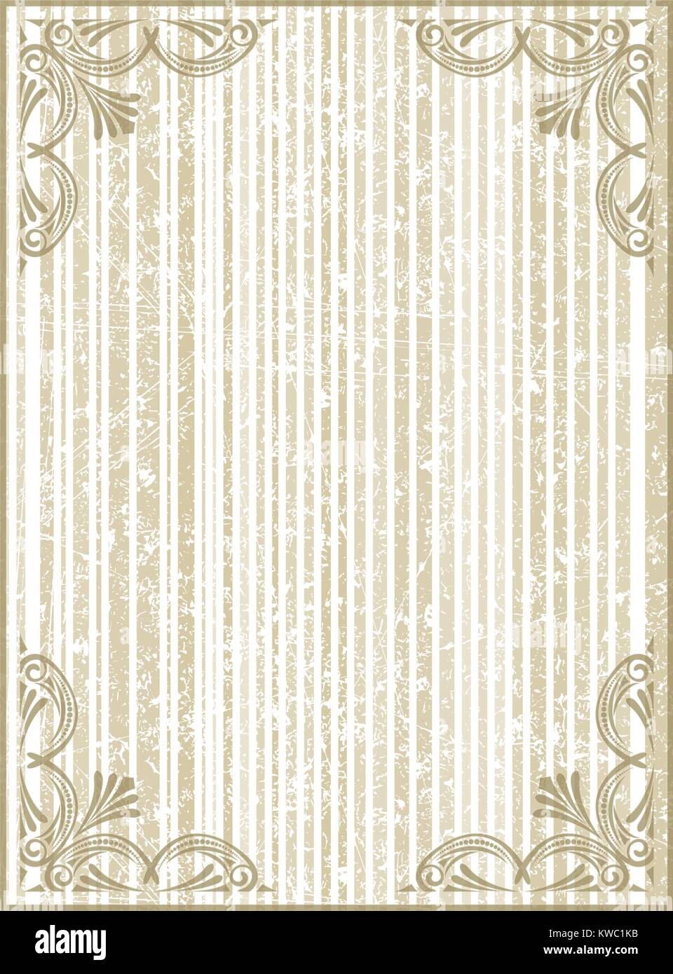 Antiguo Bastidor Agrietado Con Fondo Rayado En Tonos Suaves Retro Vintage Tarjeta De Felicitacion Invitacion O Plantilla Para Notas Imagen Vector De Stock Alamy