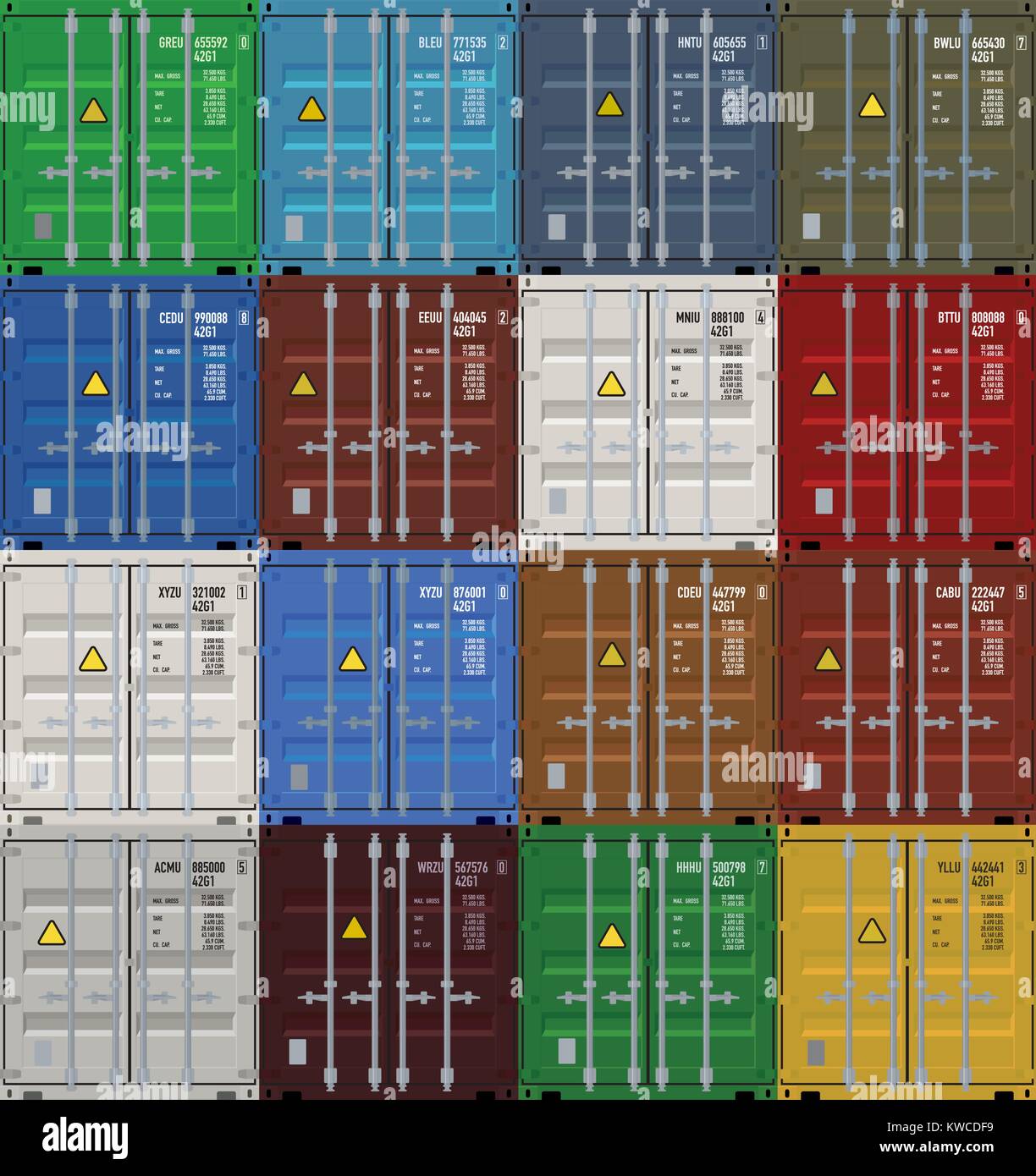4 Fotos 1 Palabra 8 Letras Contenedores Contenedores de carga Imágenes vectoriales de stock - Alamy