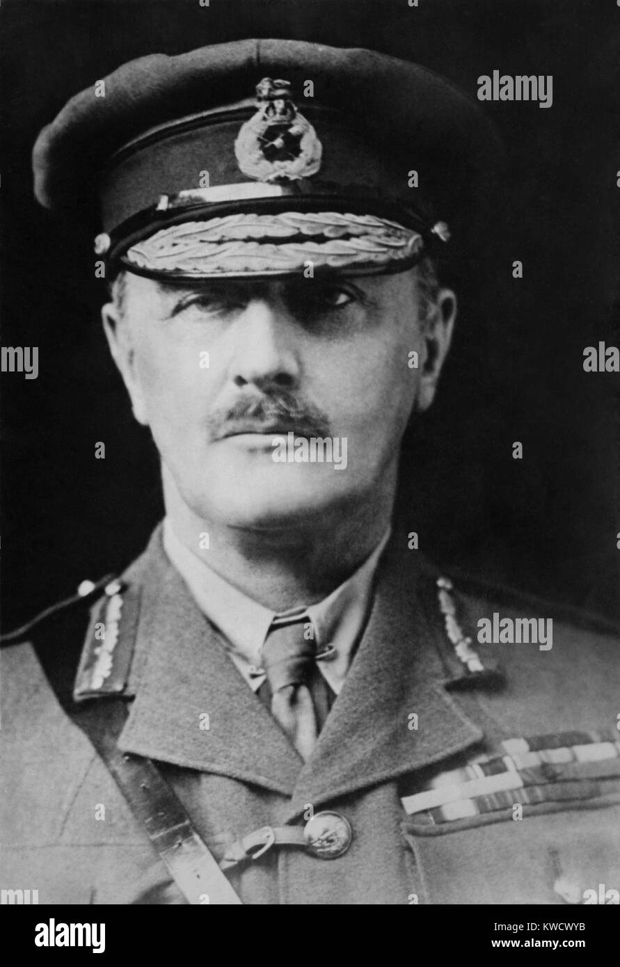 General Edmund Allenby lideró el británico imperios Sinaí y Palestina Campaña en WW1. El Imperio Otomano luchó contra la Fuerza Expedicionaria egipcia y la Legión Árabe durante más de dos años entre 1915-1918 (BSLOC 2017 1 6) Foto de stock