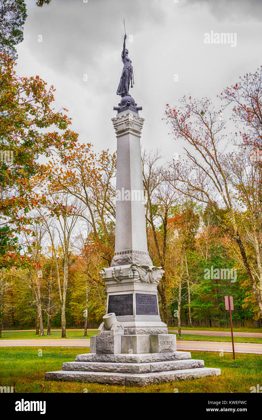 Chickamauga y Chattanooga Parque Militar Nacional se encuentra en y Tennessee, y fue una
