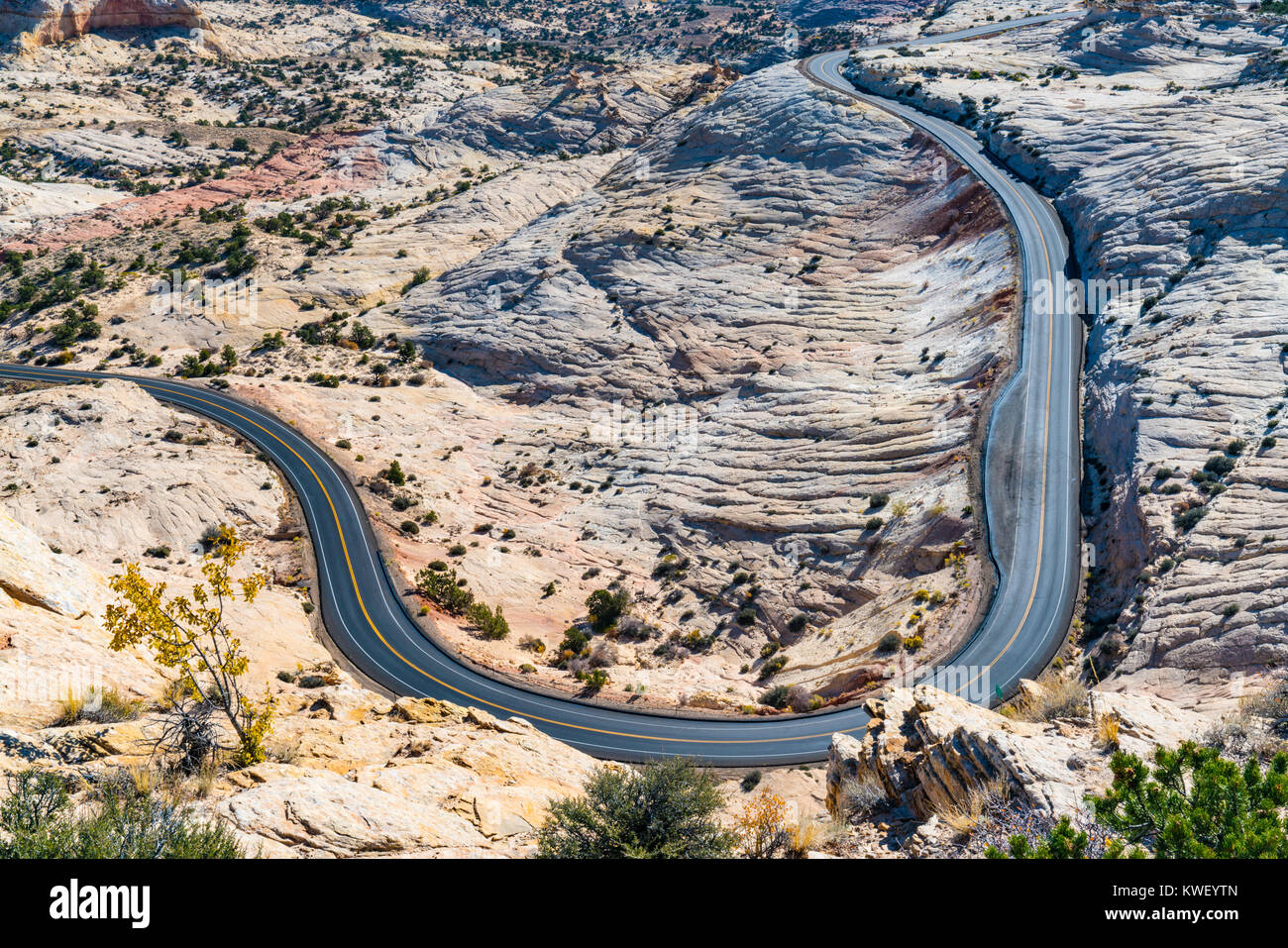 Scenic Route 12 a través de la impresionante y singular paisaje de Grand StaircaseEscalante