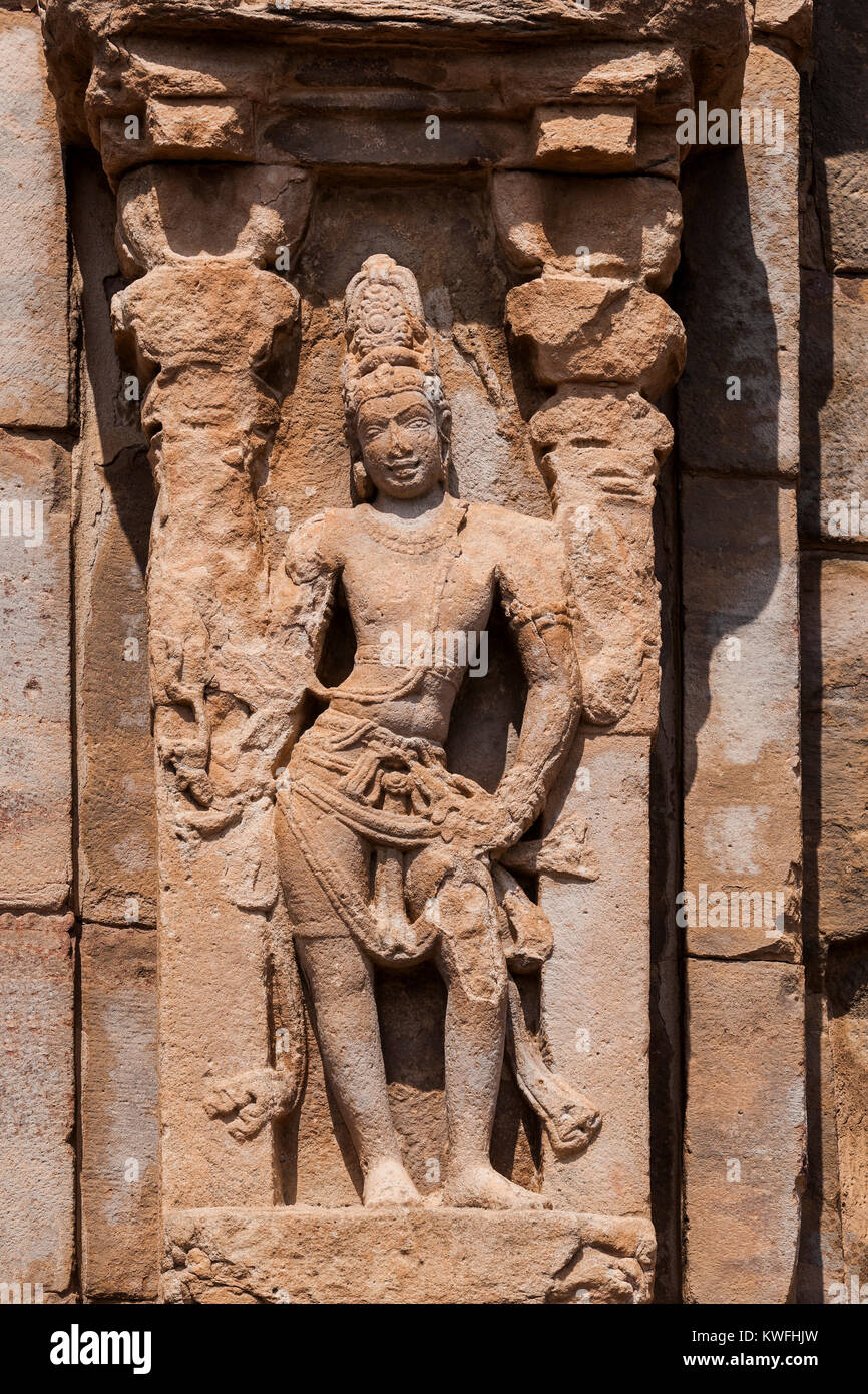 La India, Karnataka, Pattadakal, Templo Virupaksha Foto de stock