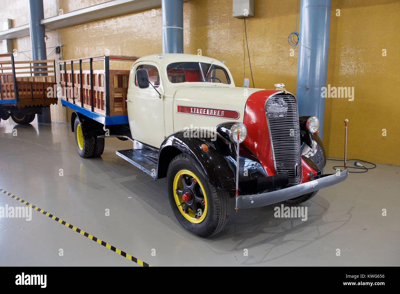 Camión Studebaker clásico en un show Foto de stock