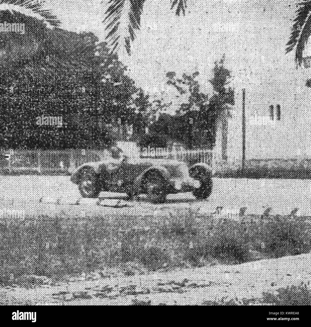 Raymond Sommer, vainqueur du Grand Prix de Tunisie 1937 sur Talbot Foto de stock