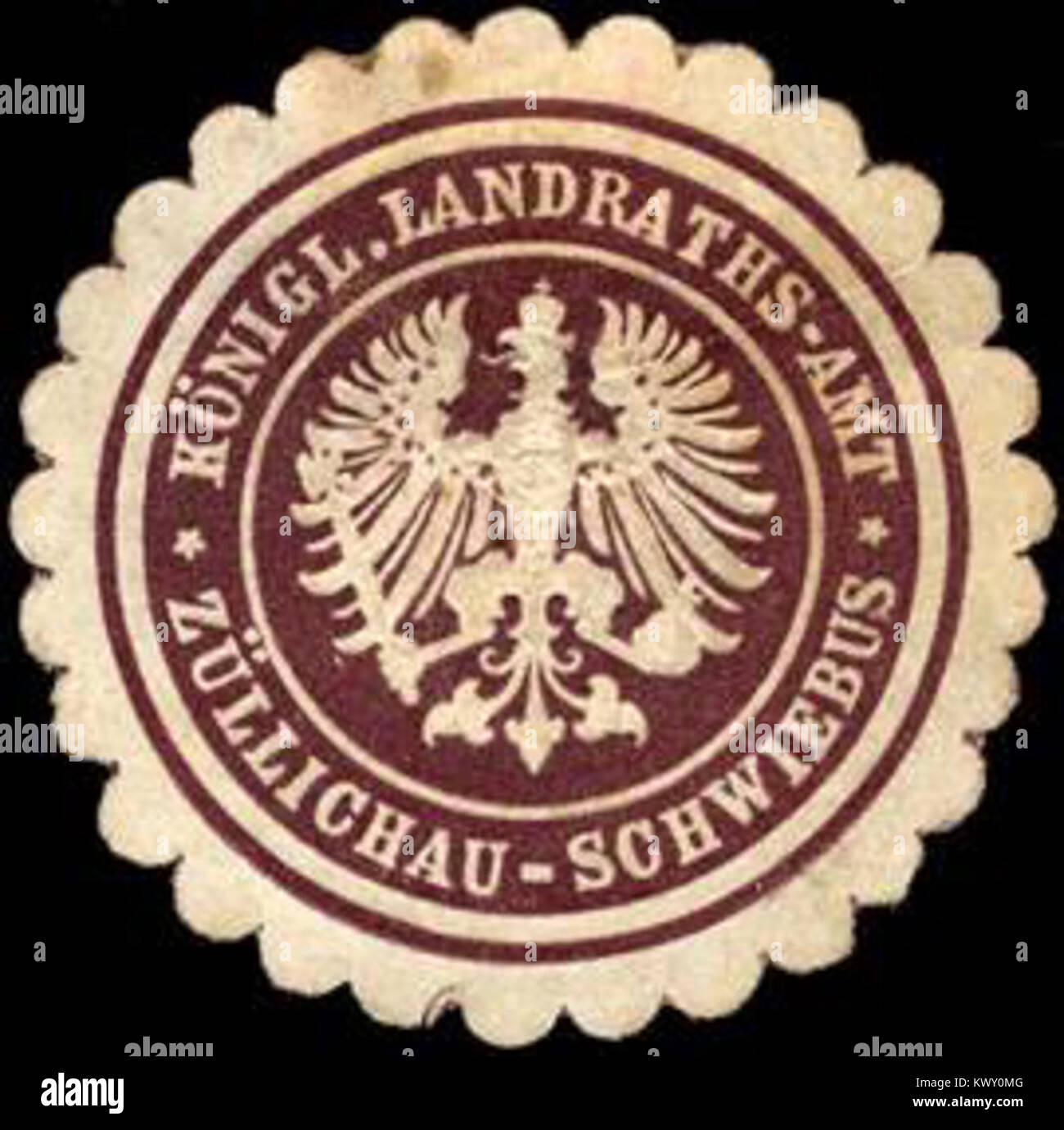 Siegelmarke Königliches Landraths - Amt - Schwiebus Züllichau - W0215557 Foto de stock